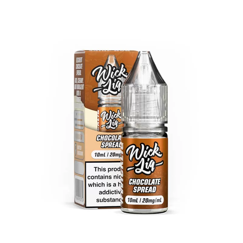 Wick Liq Bar Juice Chocolate Spread 10ml Nic Salts E-Liquid - 10mg