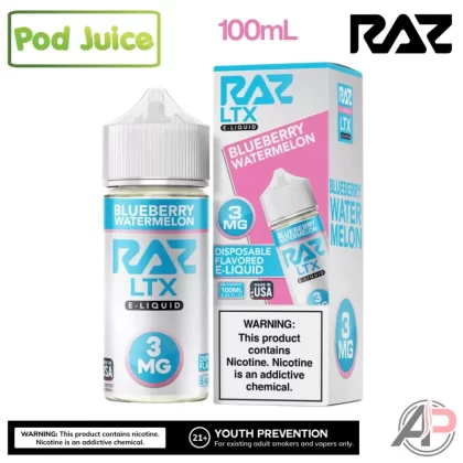 Pod Juice x Raz LTX Blueberry Watermelon E-Liquid 100mL - Vape Product, Vape Product