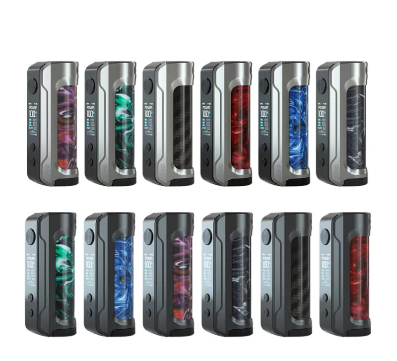 OBS ENGINE Box Mod 100W - Gunmetal Puzzle Purple