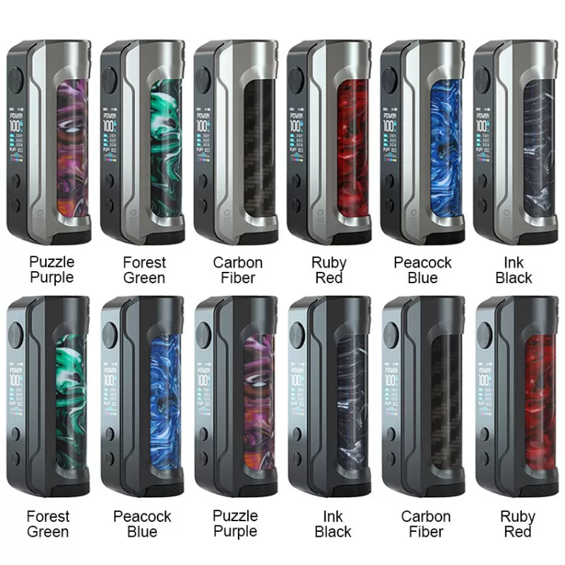 OBS ENGINE Box Mod 100W - Gunmetal Puzzle Purple - Image 2