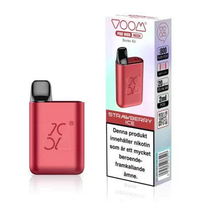 Voom Pod Mod Starter Kit – Strawberry Ice Ink. – Startpaket - VOOM / Mesh / Yes / 20mg / 800