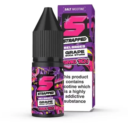 Grape Soda Storm By Strapped Reloaded Salts 10ml - Nicotine Strength#5mg (Salt)>10mg (Salt)>20mg (Salt) (37D59C)