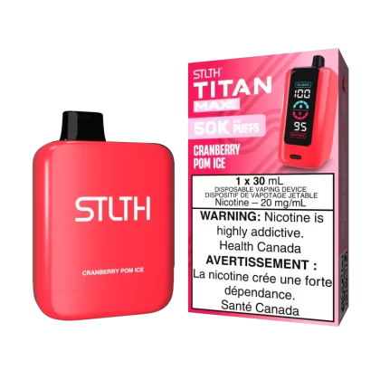 STLTH TITAN MAX - Cranberry Pom Ice - 20 mg/mL (wholeseller) - Excise ON, 20 mg/mL - ON