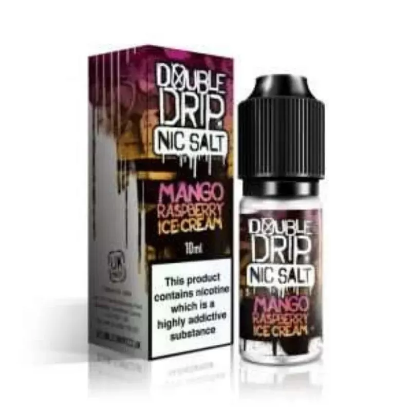 Double Drip Nic Salt E-Liquid Mango Raspberry Ice Cream - Nicotine Strength#20mg>10mg (7D51C9) (7D51C9)