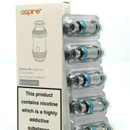 Genuine Aspire Nautilus XS 0.7Ω Mesh Replacement Coils Head Pack of 5x - Eliquidsupply