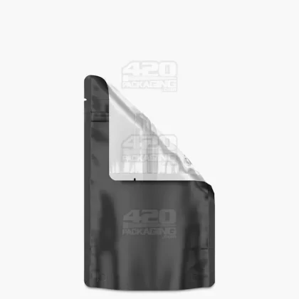 Tamper Evident | Matte Black Vista Mylar Bags | 4in x 6.5in – 7g – 1000 Count