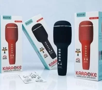 WSTER WS-900 Wireless Kids Karaoke Microphone with Speaker (BLACK)