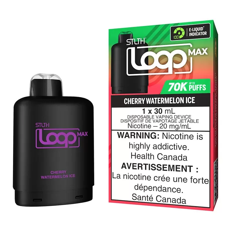 STLTH Loop Max E-Liquid Pod Pack – Cherry Watermelon Ice - Nicotine Strength#20mg/ml