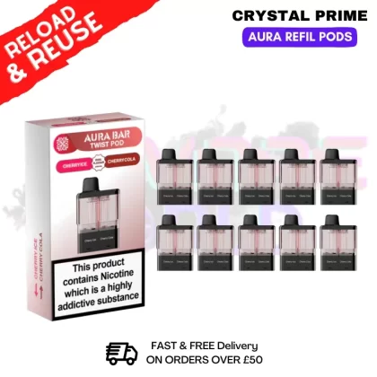 Cherry Ice Aura 40K Replacement Pods Box Of 10