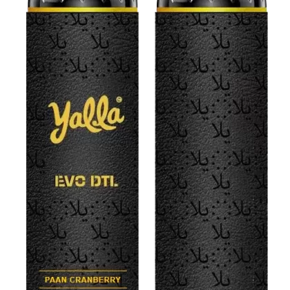Yalla Evo Dtl Disposable Vape Paan Cranberry -12K Puffs 3MG (DTL)