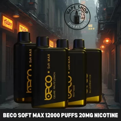 Beco Soft Max 12000 Puffs 20MG Nicotine None Rechargeable Disposable - Vape Product, BOX OF 10 PCS; Black Ice, Blueberry Ice
