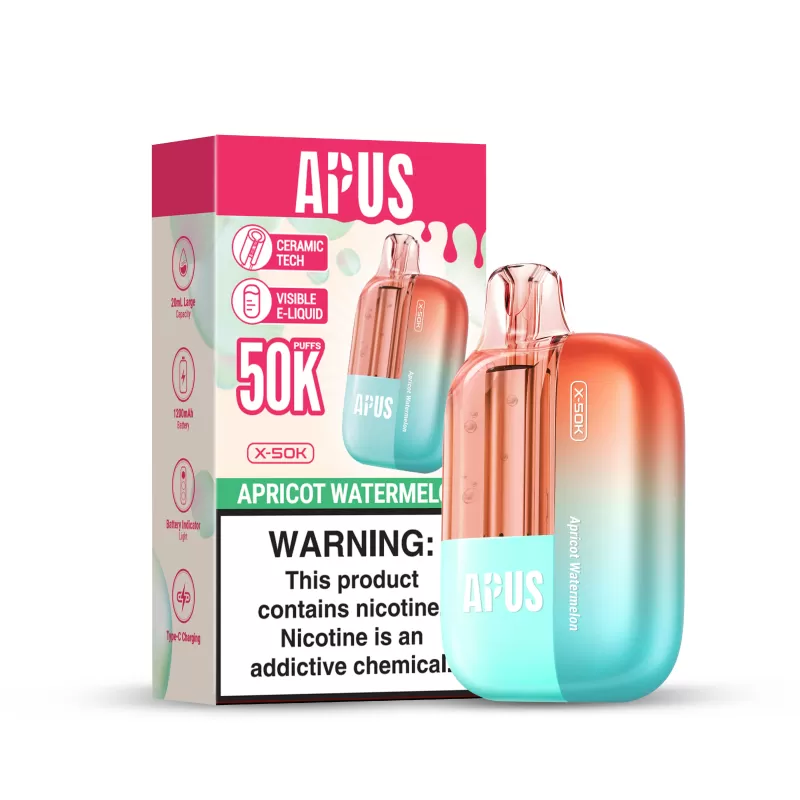 APUS X-50K Disposable Device - 50,000 Puffs - Apricot Watermelon - Image 2