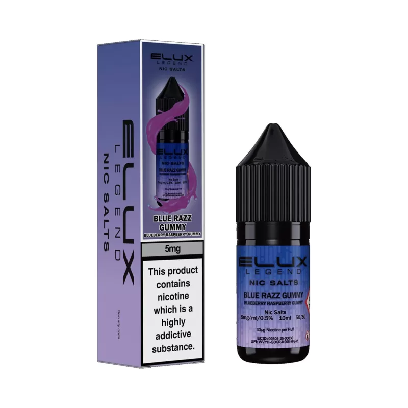 Elux Legend 5mg E Liquid Nic Salt 10ml - Blueberry Sour Raspberry / 5mg - Image 3