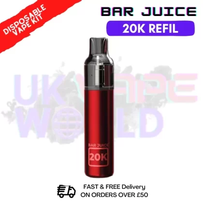 Red Bar Juice 20K Puff Refil Disposable Kit + FREE Eliquid