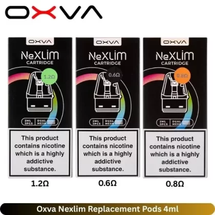 Oxva Nexlim Replacement Pods 4ml | Available 1.2Ω | 0.6Ω | 0.8Ω - Vape Store