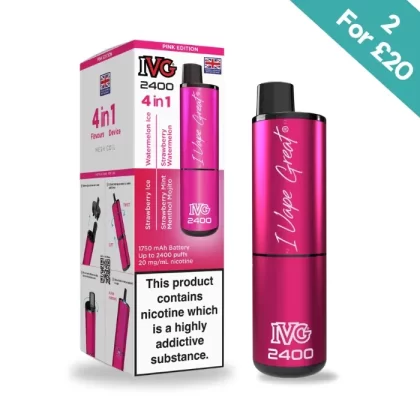 Pink Edition – IVG 2400 4-in-1 reloaded Pre-Filled Kit