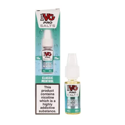 Classic Menthol Nic Salt E-Liquid by IVG Pro Salts - 10mg