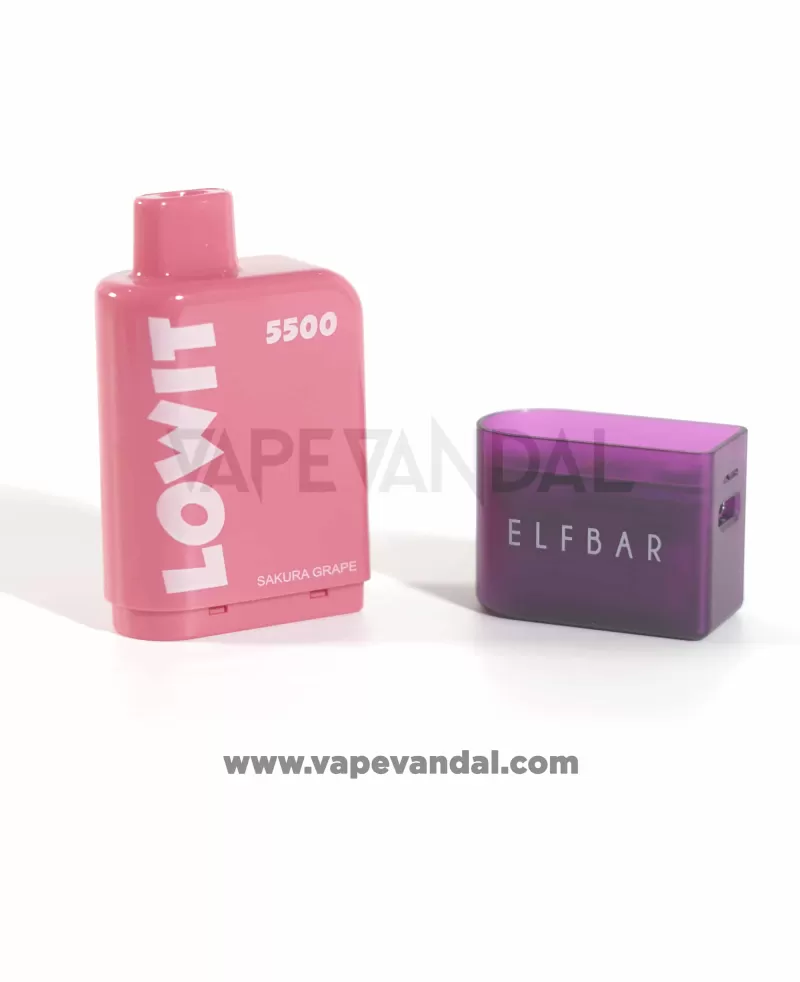 LOWIT 5500 PUFFS BY ELF BAR (WHOLESALE AVAILABLE) - (Device) Black, (Device) Blue