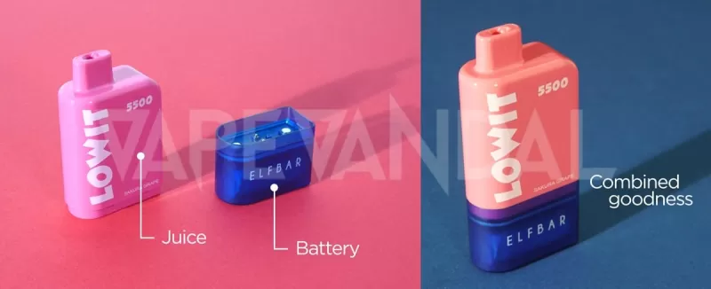 LOWIT 5500 PUFFS BY ELF BAR (WHOLESALE AVAILABLE) - (Device) Black, (Device) Blue - Image 2