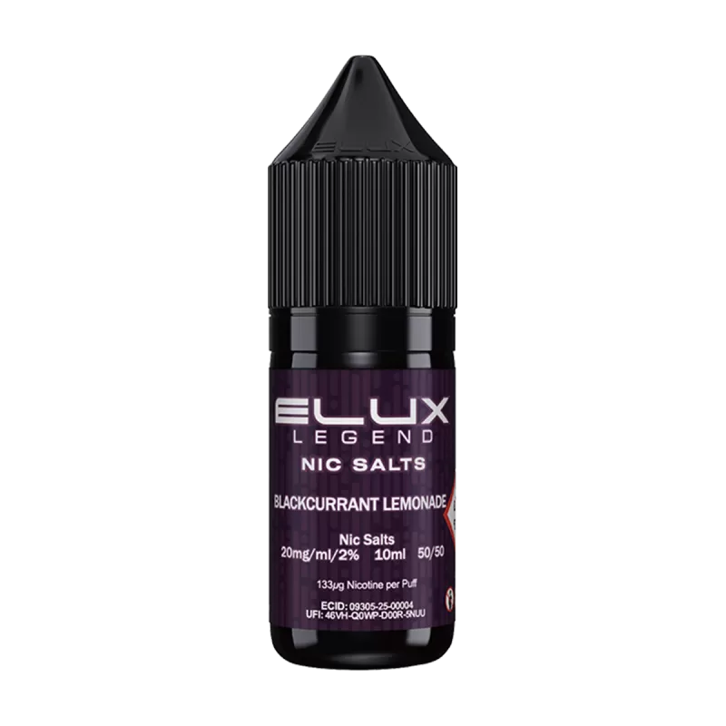 Blackcurrant Lemonade Nic Salt by Elux 10ml - Vape Product, Vape Product