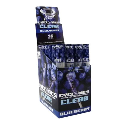 CYCLONES Clear Pre-Rolled Cones - 24 Per Box - Peach