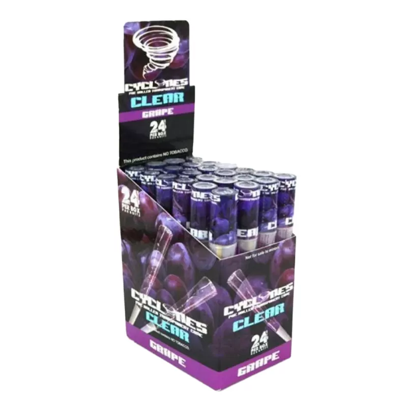 CYCLONES Clear Pre-Rolled Cones - 24 Per Box - Peach - Image 2