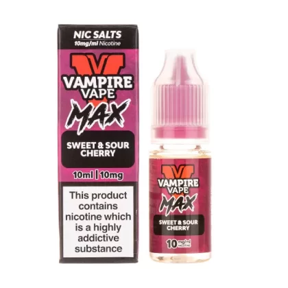 Sweet & Sour Cherry Nic Salt E-Liquid by Vampire Vape Max - Vapesuperstore Co