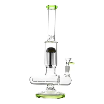 6 Arm Tree Inline Perc Bong – 13in - Color#Purple>Green