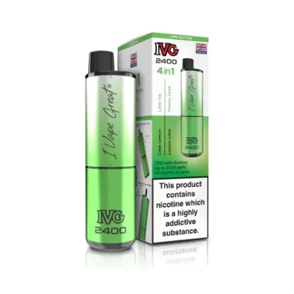 IVG 2400 4 in 1 Vape – Lime Edition