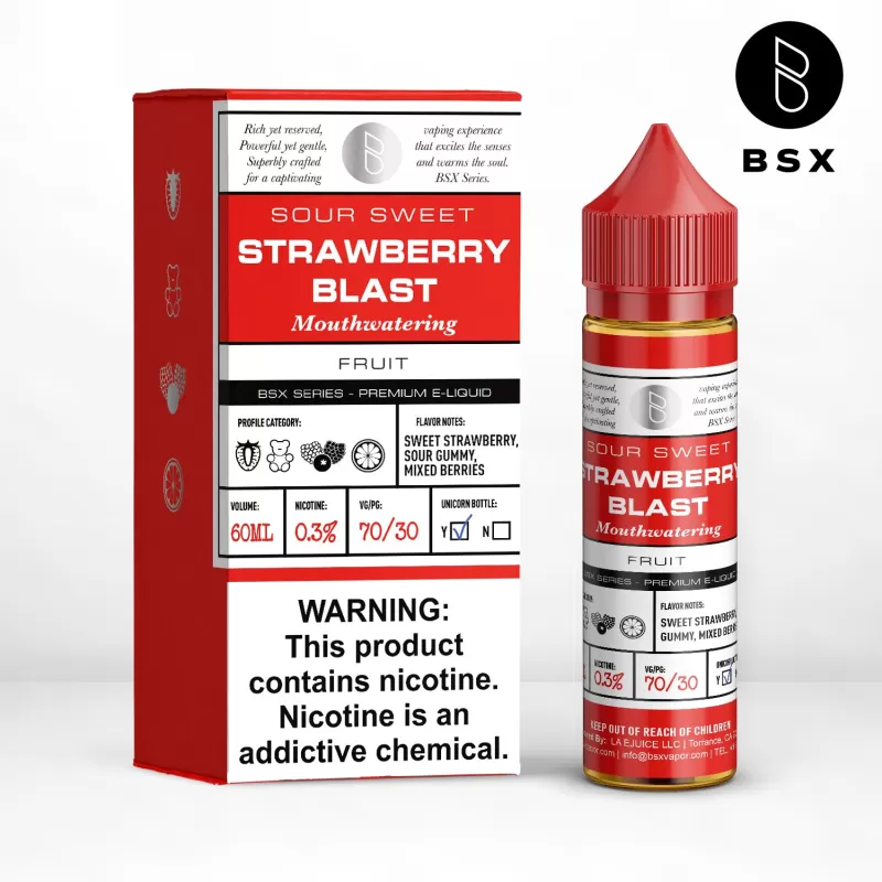 BSX Vapor BSX Series - Strawberry Blast - 60ML E-Liquid