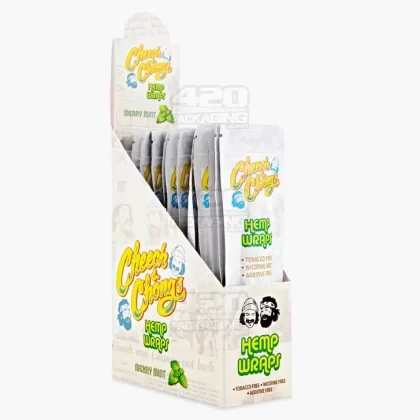 CHEECH & CHONG’S | ‘Retail Display’ Organic Hemp Wraps | 109mm – Merry Mint – 25 Count