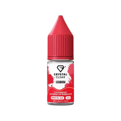 Crystal Clear Bar Salts Strawberry Watermelon Bubblegum Nic Salt Vape Juice - 10mg