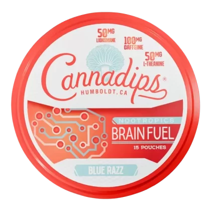 Blue Razz CANNADIPS Brain Fuel Pouches - Customer Group#VAP~Strength#100mg~Size#Single>5 Pack
