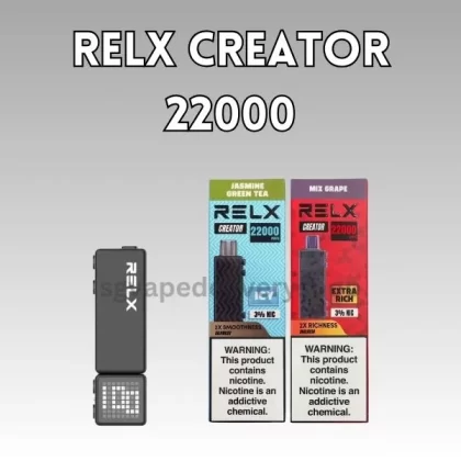 Relx Creator 22000 Puffs - Starter Kit (Device + Cartridge) / Peach Strawberry