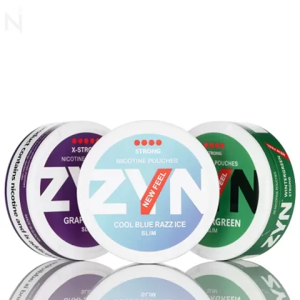 ZYN Slim European Nic Pouches - Cool Blue Razz Ice 11mg
