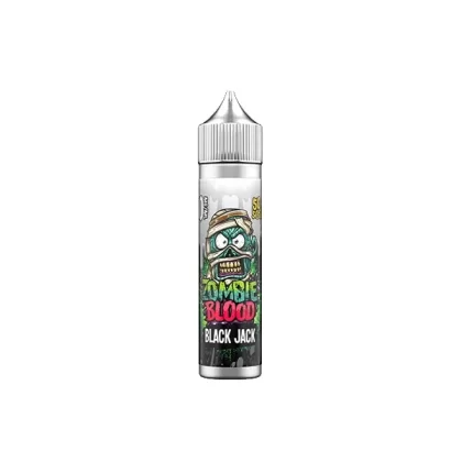 Zombie Blood 50 ml E-Liquid Shortfill – 0 mg Nikotin (50VG/50PG) - Geschmack#Blackjack>Schwarze Johannisbeere Menthol>Blauer Slush>Kaugummi>Kirsche Menthol>Cola Menthol>Menthol>Herr Blau>Opa