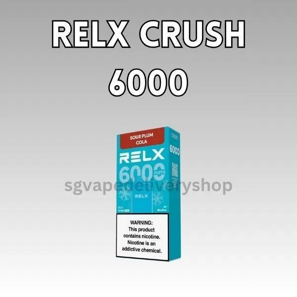 Relx Crush 6000 Puffs - Sour Plum Cola
