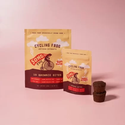 Cycling Frog THC + CBD Brownie Bites – 1500mg - Unit#2ct>10ct
