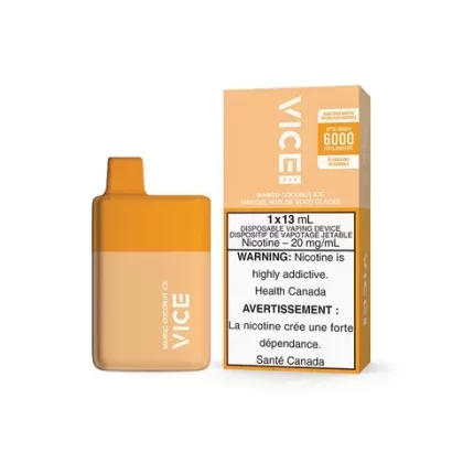 Vice Box Rechargeable Disposable Vape – 6000 Puffs – Mango Coconut Ice