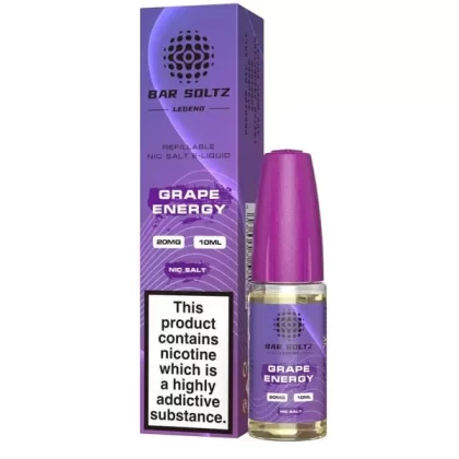 Grape Energy Bar Soltz Legend E-Liquids Nic Salts 10ml