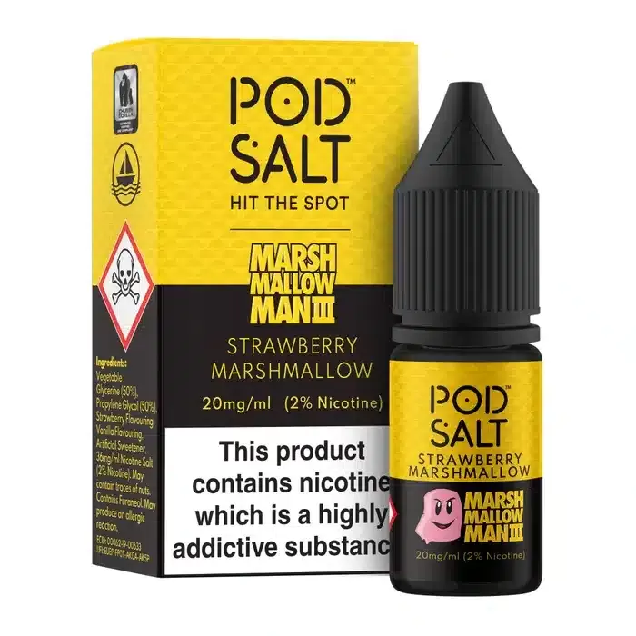 Strawberry Marshmallow – Pod Salt Nicotine Salt E Liquid – 10ml – TPD - Vapestorm Co