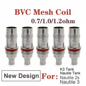 10Pcs OEM Nautilus 2S BVC Mesh Coil 0.7ohm 1.0ohm 1.2ohm Meshed Coils Head for Nautilus 2 K3 GT Tank MTL Zelos Kit