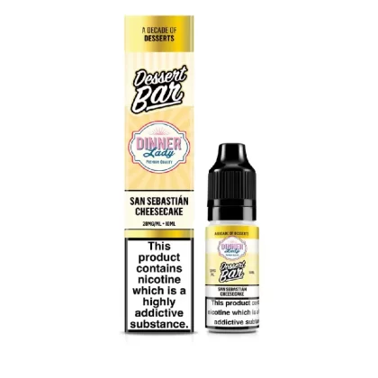 Dinner Lady Dessert Bar Salts Nic Salt E-Liquid San Sebastian Cheesecake - Nicotine Strength#20mg>10mg>5mg