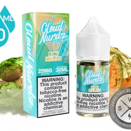 Kiwi Melon Iced by Cloud Nurdz Salts 30ml