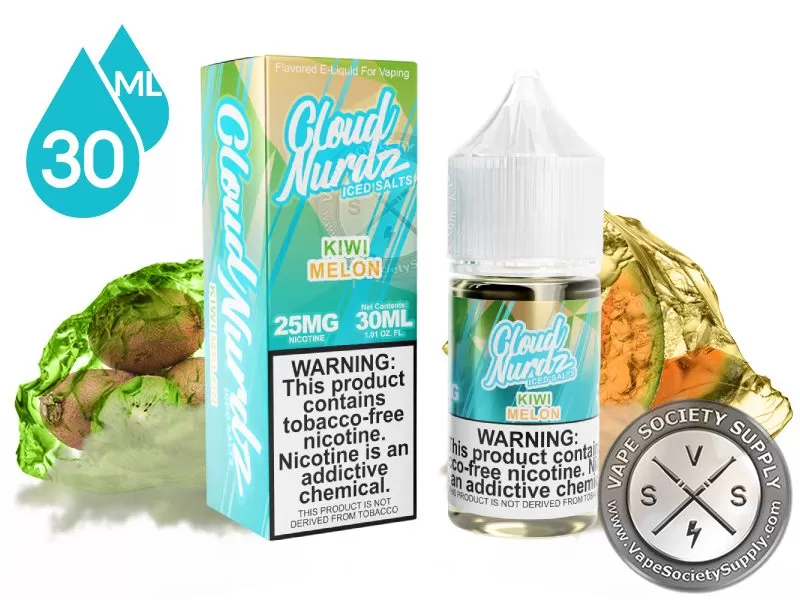 Kiwi Melon Iced by Cloud Nurdz Salts 30ml