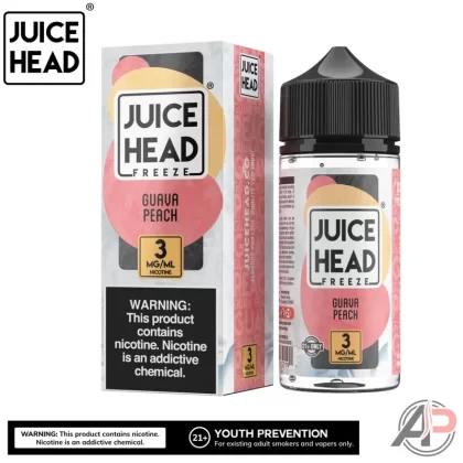 Juice Head Guava Peach Freeze E-Liquid 100mL - [Tropical Guava Freeze] 35mg – Salt Nicotine 30mL, [Tropical Guava Freeze] 50mg – Salt Nicotine 30mL