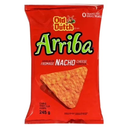 Old Dutch Arriba Nacho Cheese Flavour Tortilla Chips, 245-g
