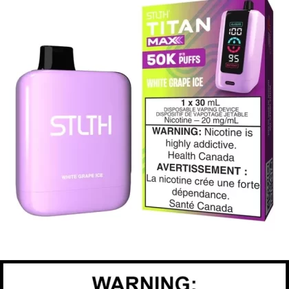 White Grape Ice STLTH Titan Max Disposable Vape
