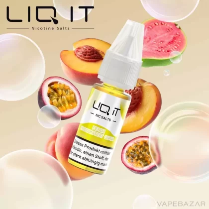 Lovesticks LIQ IT Liquid – Peach Passionfruit Guava - Nikotinfrei, 6mg/ml; Pfirsich, Passionsfrucht