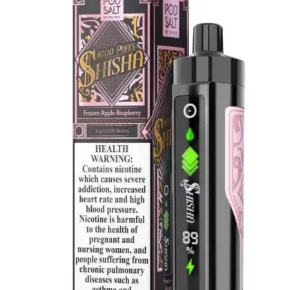 POD SALT Shisha Device – Disposable 8000 Puffs - flavor#Blue Razz Lemonade>Grape Ice>Lemon Mint>Mango Ice>Rainbow>Spearmint>Blackcurrant Ice>Blueberry Gum>Blueberry Raspberry Mint>Cola Lime>
